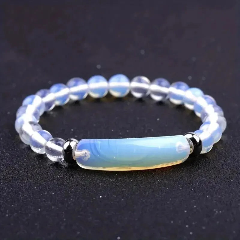 1 Stück Heilung handgemachtes Steinarmband Türkis Natürlicher Malachit Edelstein Kristall Raues Armband Körper Energie Yoga