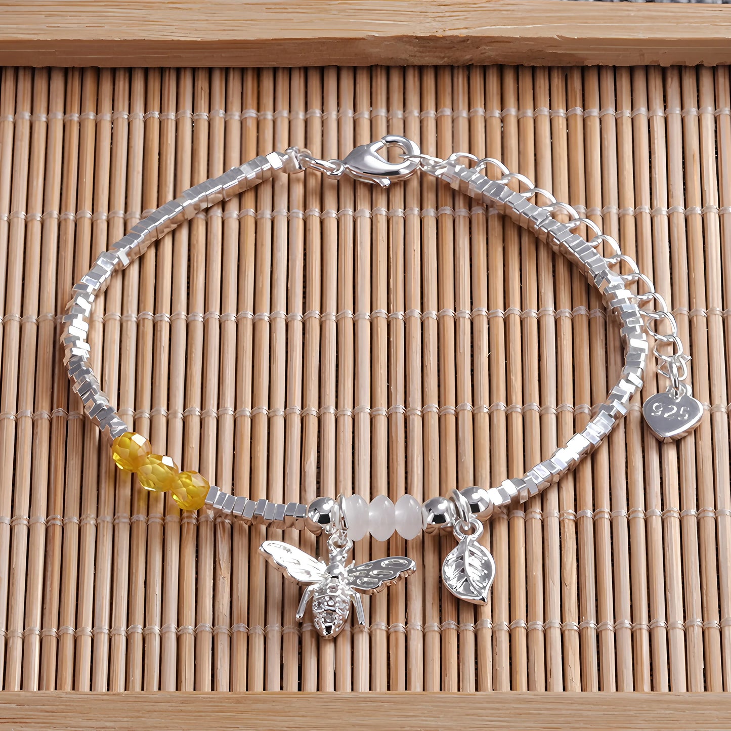 VENTFILLE Schmetterlingsarmband aus 925er-Sterlingsilber für Mädchen, Perlenschnur-Design, Insekt, modisch, vielseitiger Schmuck, Geschenk, Dropshipping