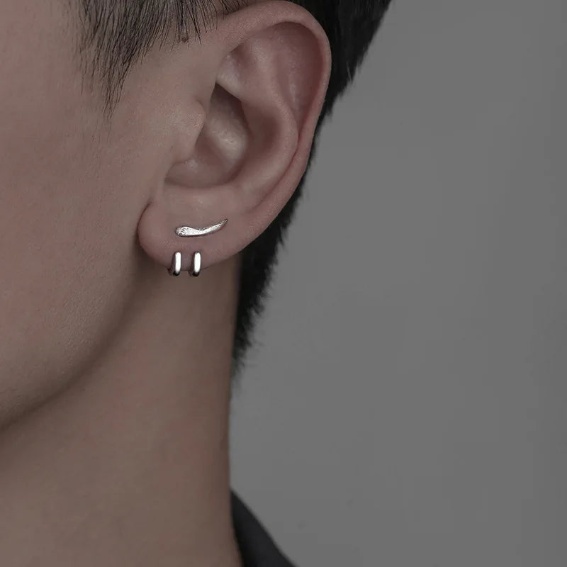 Vintage Mode Charme Punk Ohrring für Männer Abnehmbare Dual Zweck Stud Ohrring Zinke Ohr Punk Party Herren Schmuck Hombre