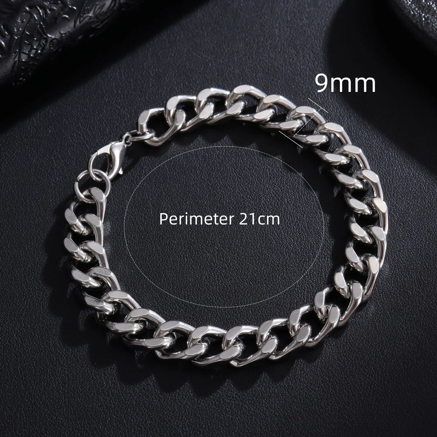 Neue Trendy Kubanische Kette Männer Armband Klassische Edelstahl 3/5/7/9mm Breite kette Armband Für Männer Frauen Schmuck Geschenk