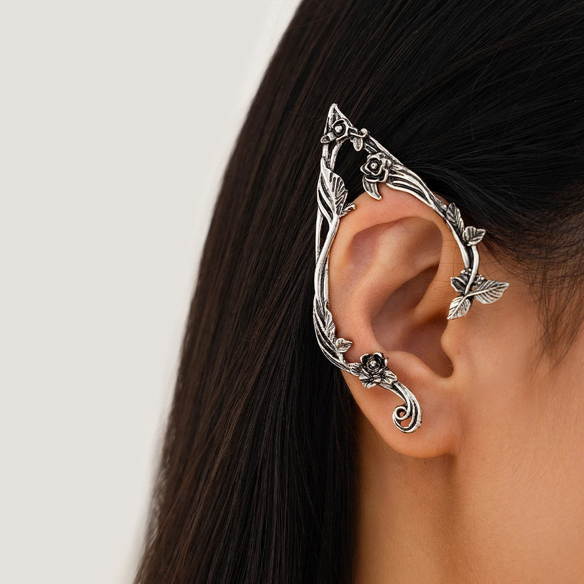 PuRui Beliebte Gold Farbe Elf Blume Blatt Ohr Clip Nette Schmuck Zubehör Fee Clip Ohrringe Hochzeit Mädchen Schmuck Geschenke Neue