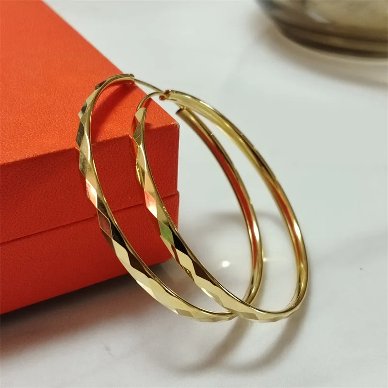 Senlissi – Creolen aus 925er-Sterlingsilber für Damen, 18 Karat vergoldet, Schmuck, schillernde Damen-Creolen, Weihnachtsgeschenke