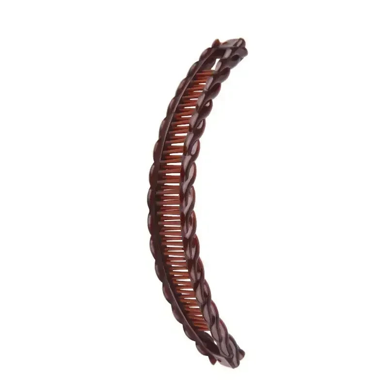 Neue Einfarbig Vintage Banana Haar Clip für Frauen Mädchen Welle Kamm Haarnadel Haar Stil Werkzeug Mode Praktische Haar Zubehör