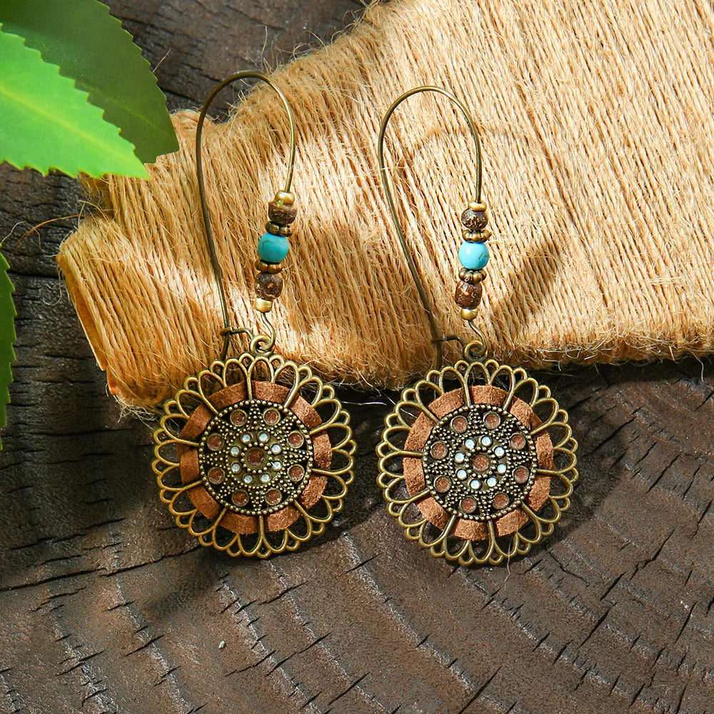 Klassische Vintage Ethnische Tropfen Ohrringe für Frauen Böhmischen Lange Temperament Quaste Geometrische Persönlichkeit Ohrring Weiblichen Schmuck