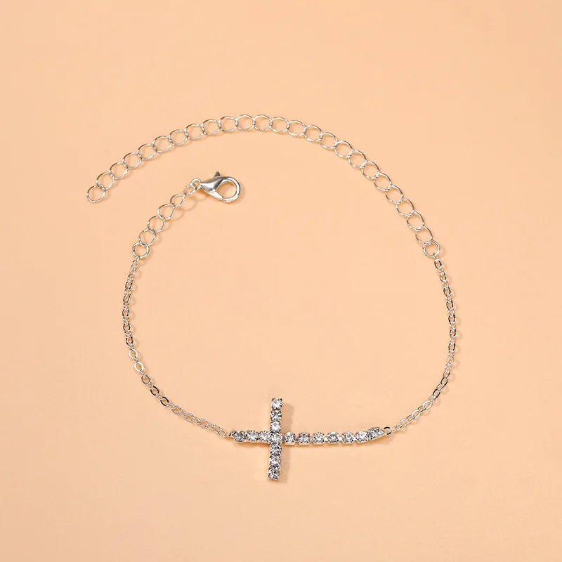 1pc Strass Kette Fußkettchen für Frauen Luxus glänzende Knöchel Armband auf Bein weibliche Hochzeits feier Schmuck Fuß zubehör neu