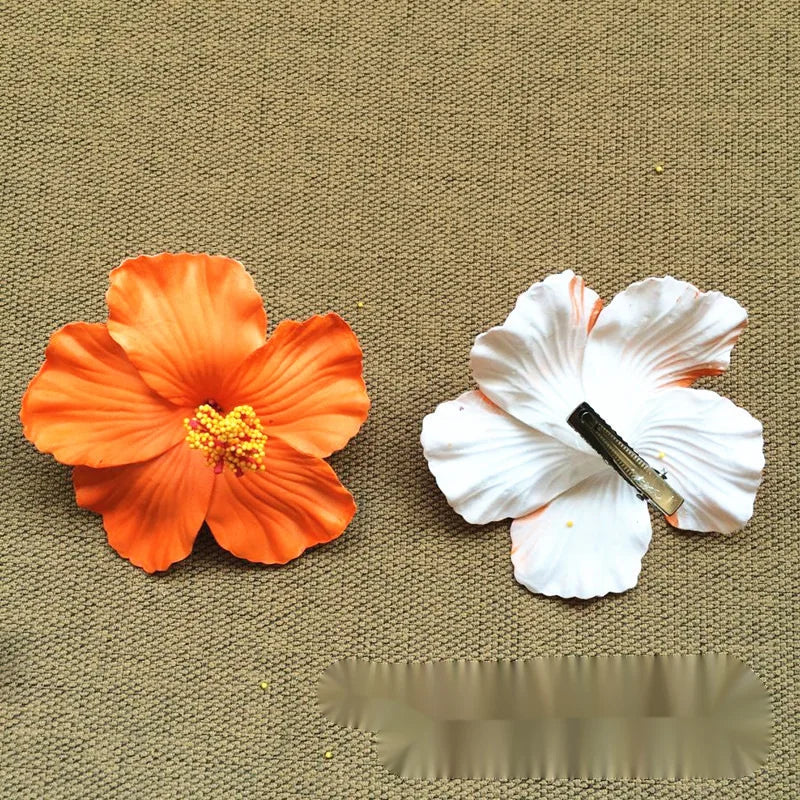 Neue böhmische Stil Hibiskus Blume süße Meer Strand Resort Stil Ei Blume Haarspange für Frauen