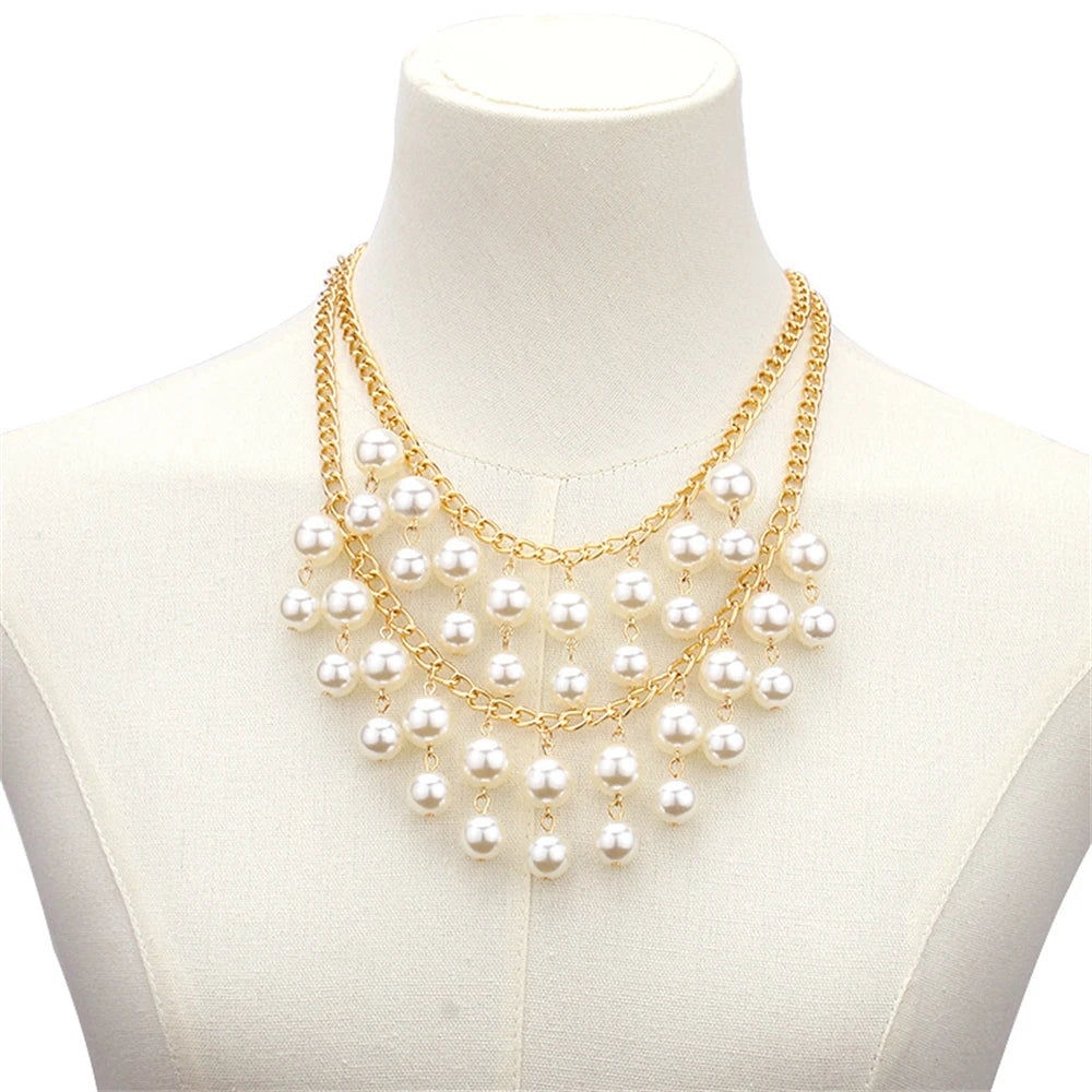 ZRM Schmuck 2 Brach Mädchen Caroline Perle Perlen Goldene Halskette Anhänger Cosplay