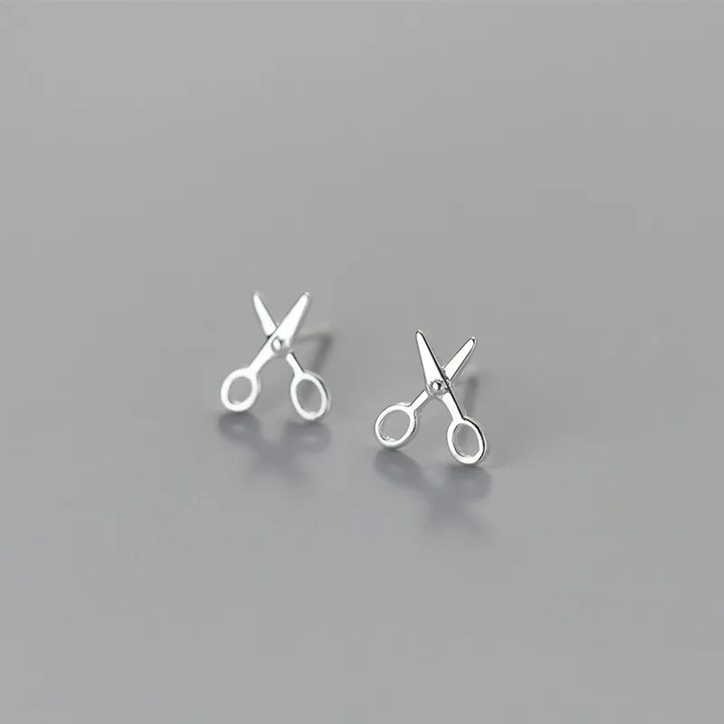 Kreative Mini-Scheren-Ohrstecker für Frauen und Mädchen
