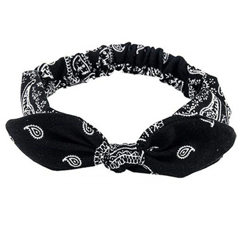 Neue Boho Frauen Weiche Solid Print Stirnbänder Vintage Kreuz Knoten Elastische Haarbänder Turban Bandanas Mädchen Haar Bands Haar Zubehör