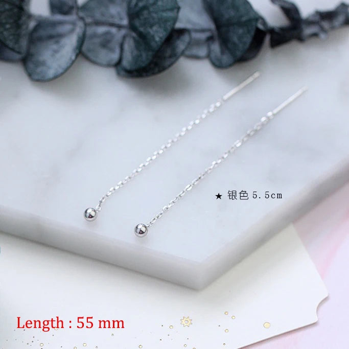 Einfache Stil Box Kette Quaste Drop Ohrringe Für Frauen Lange Baumeln Ohrring Piercing Linie Zubehör Dünne Mini Trendy Ohr Schmuck
