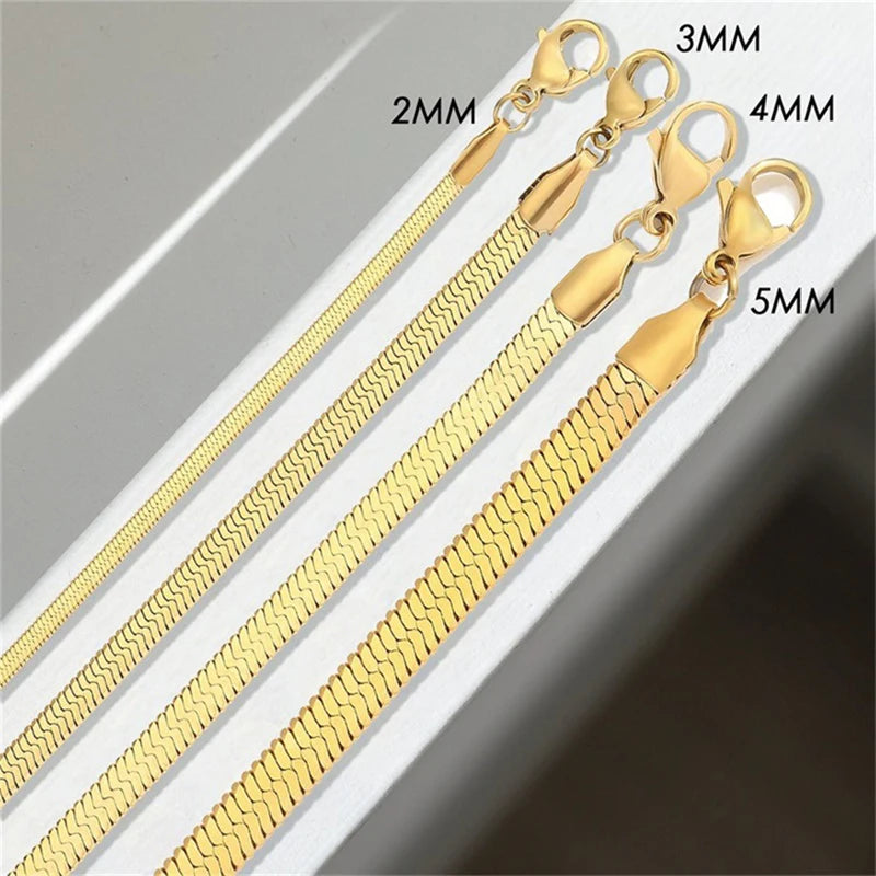 Klinge Kette Fußkettchen für Frauen Gold Farbe Armband auf Die Bein Edelstahl Schlange Ketten Mode Strand Zubehör Schmuck C046