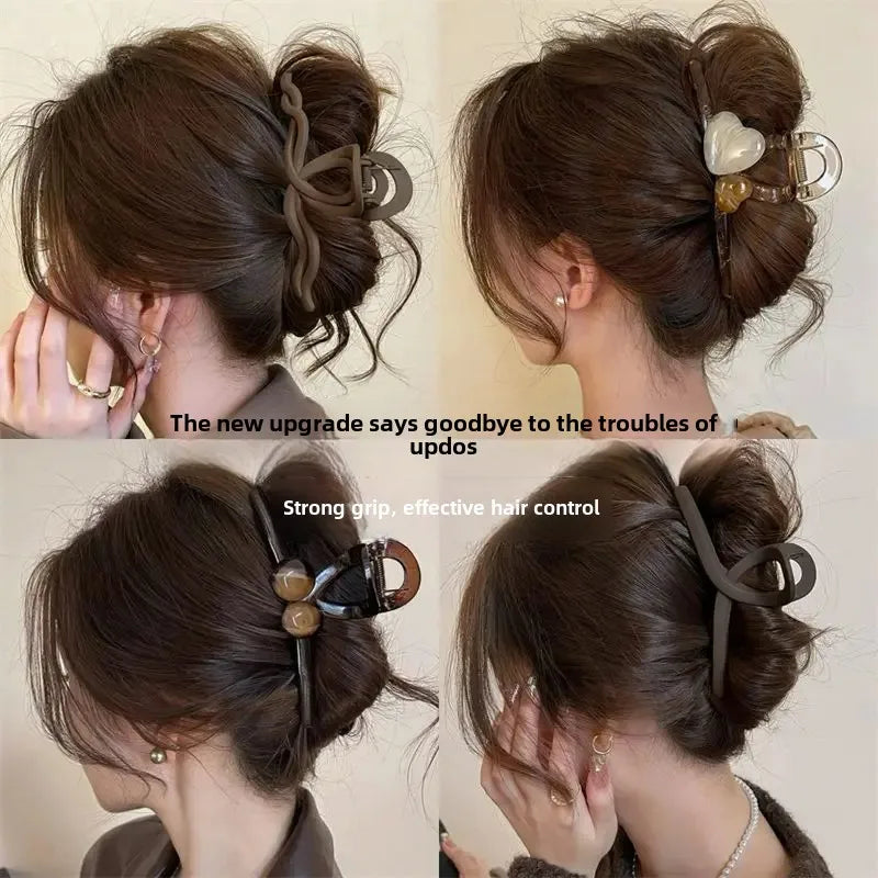 High-End Feel Schwarz 15 cm Ultra große Haarklammer Mehrzweck-Haarnadel Glatte Schleifpapierklammer Damen-Haar-Accessoires