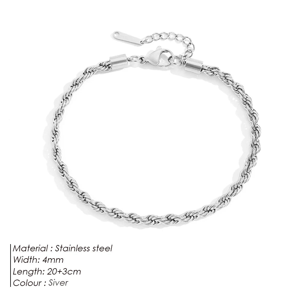 eManco Seilriemen Knöchel Edelstahl Damenschuhe Sommer Strand Barfuß Sandalen Zubehör Geschenke Großhandel