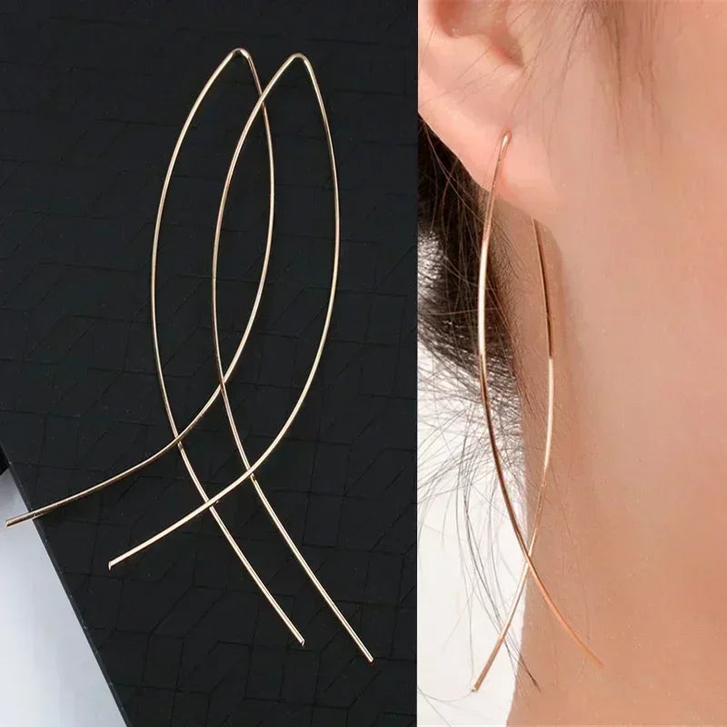 Neue Mode Kreative Trend männer Retro Schwarz Quaste Lange Kette Punk Ohrringe Hip Hop Nieten Ohrringe Weibliche Gothic Partei schmuck