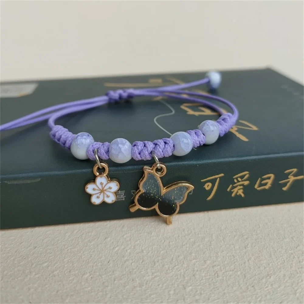 Süße Erdbeere Kirsche geflochtene Handschnur DIY verstellbare rote Seil Armbänder für Mädchen Mode Accessoires Geschenke Schmuck