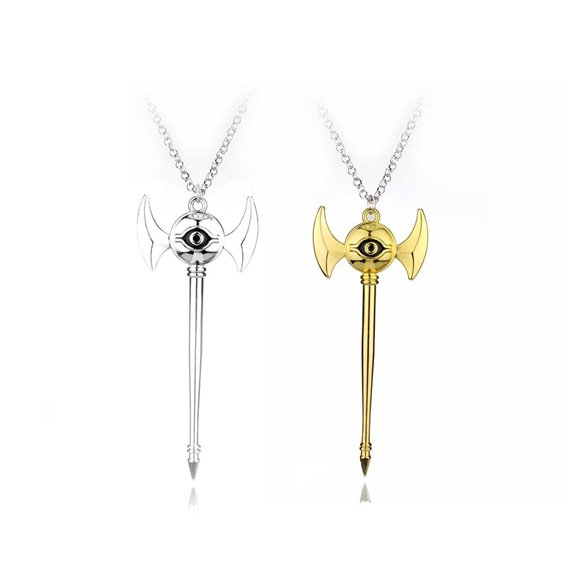 Anime Yu-Gi-Oh Halskette YGO Puzzle YuGiOh Yugi Millennium Pyramide Anhänger Schlüsselanhänger für Frauen Männer Ägyptisches Auge des Horus Schmuck