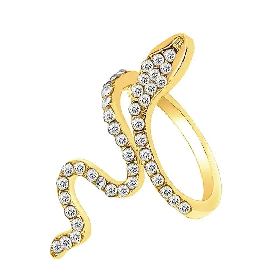 Y2k Unregelmäßige Offene Ringe Kristall Herz Bogen Schlange Finger Ringe für Frauen Mädchen Kpop Süße Trendy Ästhetischen Schmuck Geschenk Großhandel