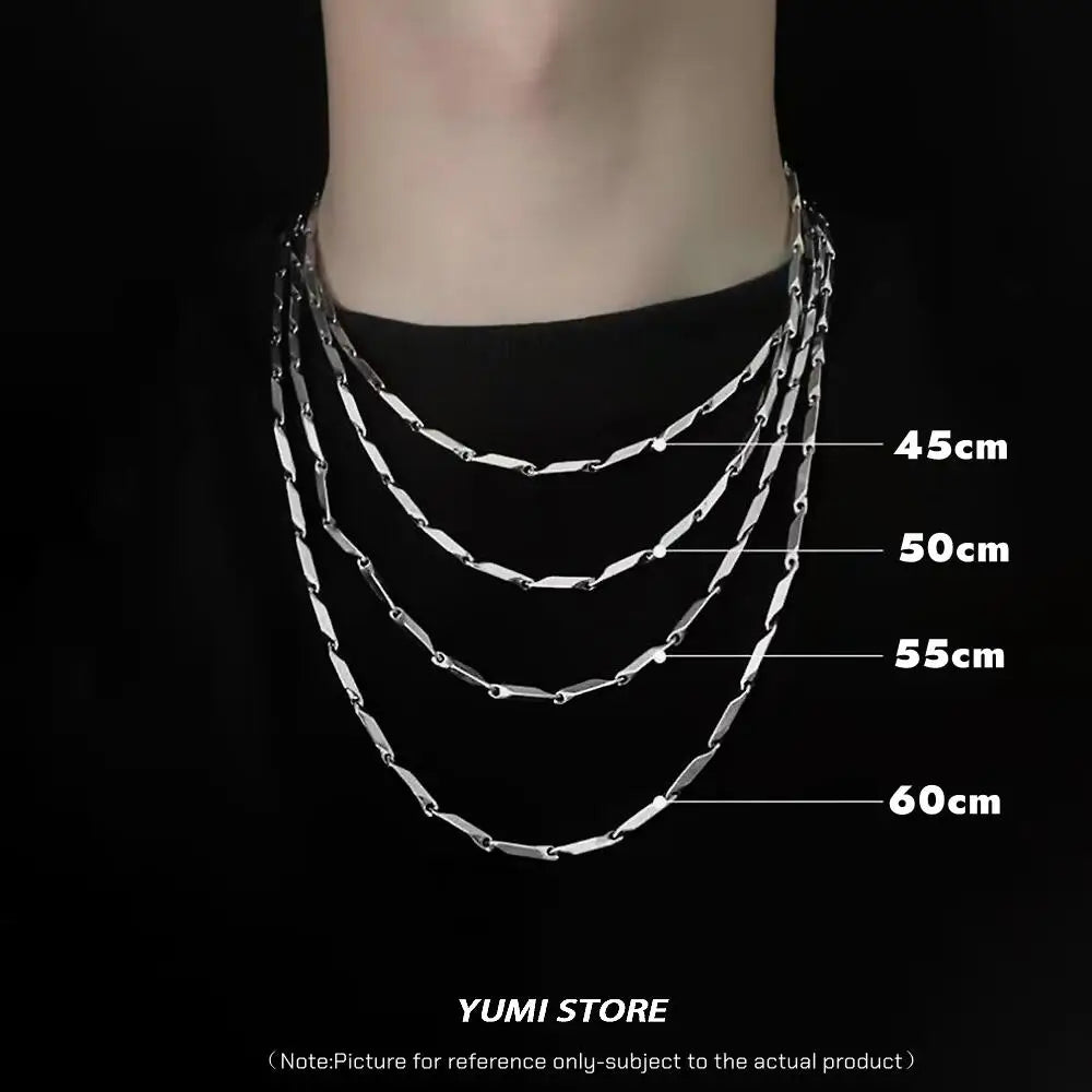 Titan Stahl Geometrische Halskette Für Mann Frau Hip Hop Schlüsselbein Chian Punk Choker Schmuck Straße Kpop Zubehör Großhandel