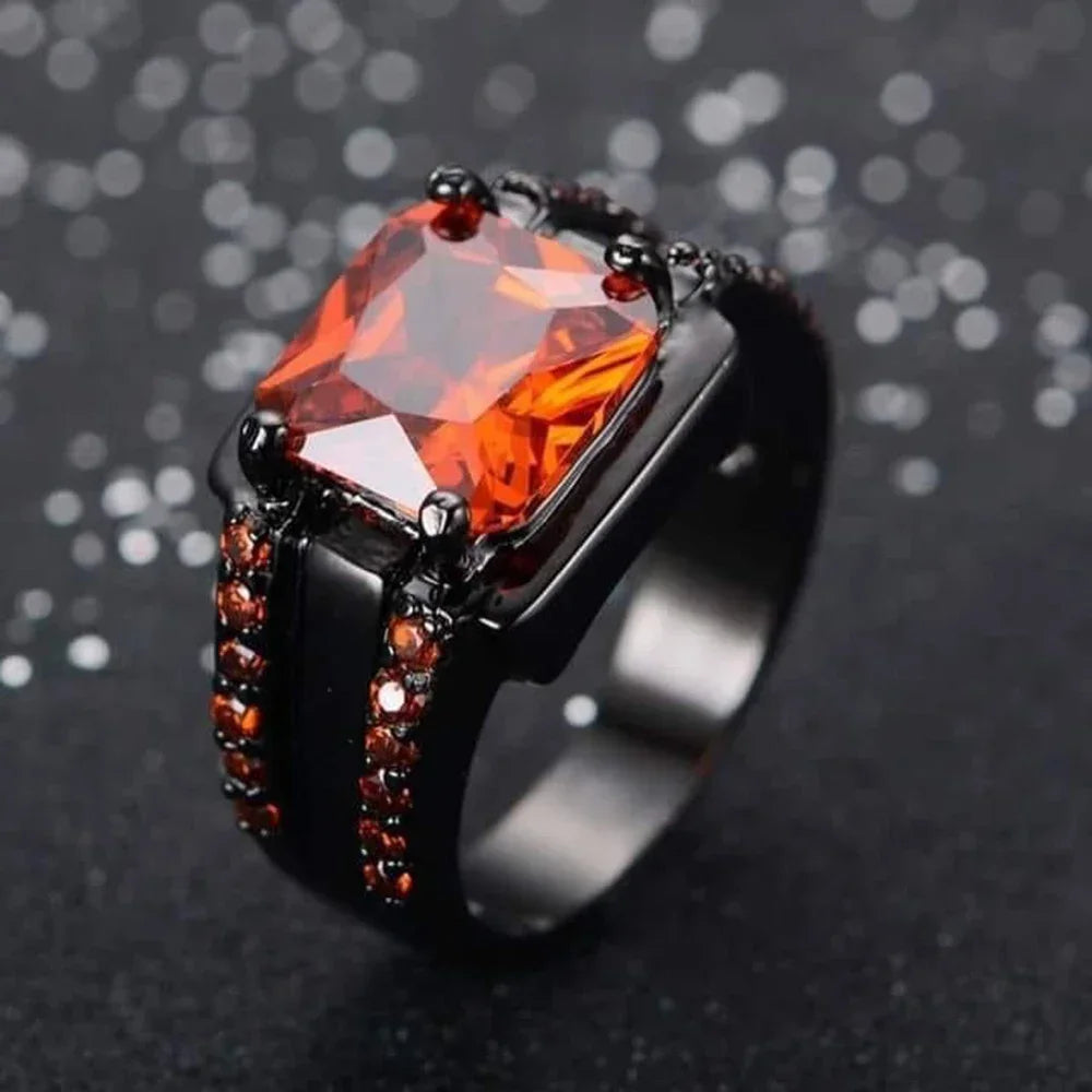 Vintage Schwarz Rot Neue Mode Hand Ornament Punk Hip Hop Persönlichkeit Herren Ring Geschenk für Männer und Frauen Mohamed Sari Sos Эма Sezю