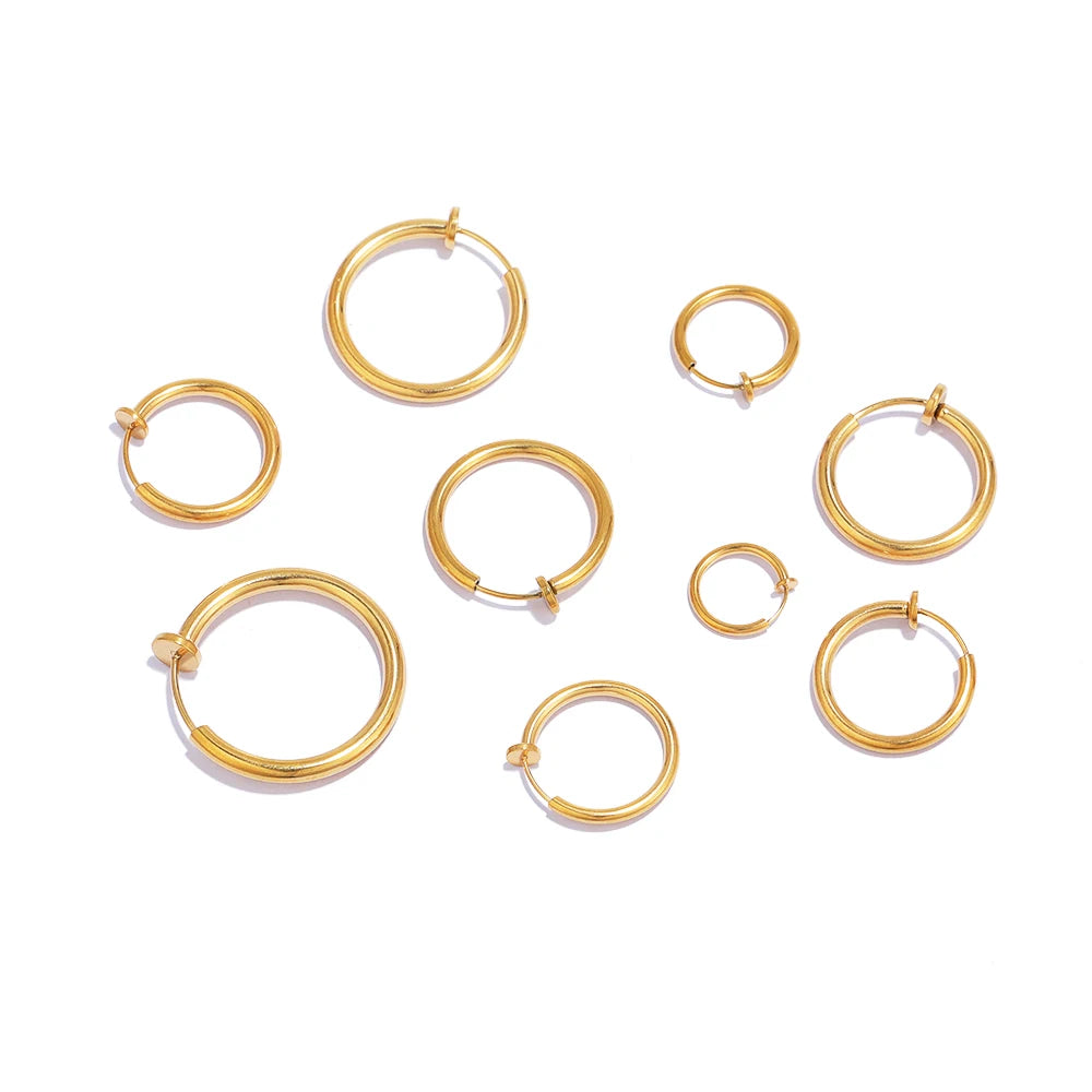 10 Stück 304 Edelstahl 2 mm Draht Ohrclips gefälschte Creolen für Frauen ohne Ohrlöcher Clip DIY Schmuckherstellung Zubehör