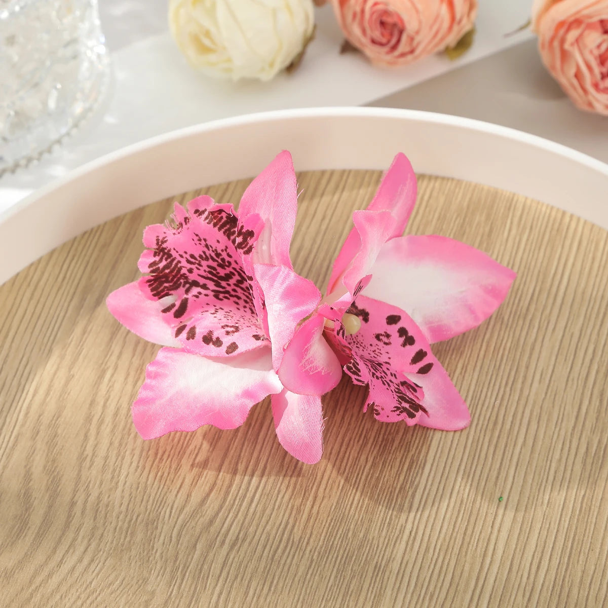 AWAYTR Böhmen Canna Blumen Kleine Haarspangen Hawaii Brautblumen Haarspangen Haarnadeln Haarspange für Hochzeit Haarschmuck