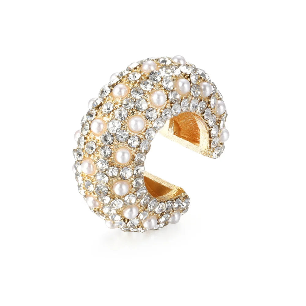 1 Stück cz Manschette Ohrringe für Frauen kleine C-Form Ohr manschette bunte Strass Clip Ohrringe Kristall Ohr manschette ohne Piercing