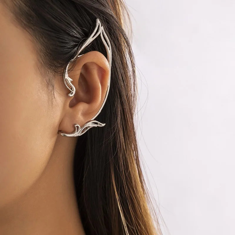 Elegante Süße Elf Ohr Manschetten Ohrringe Frauen Trendy Gold Farbe Wrap Ohr Clip Auf Ohrringe Modeschmuck Mädchen Geschenk 1 stücke