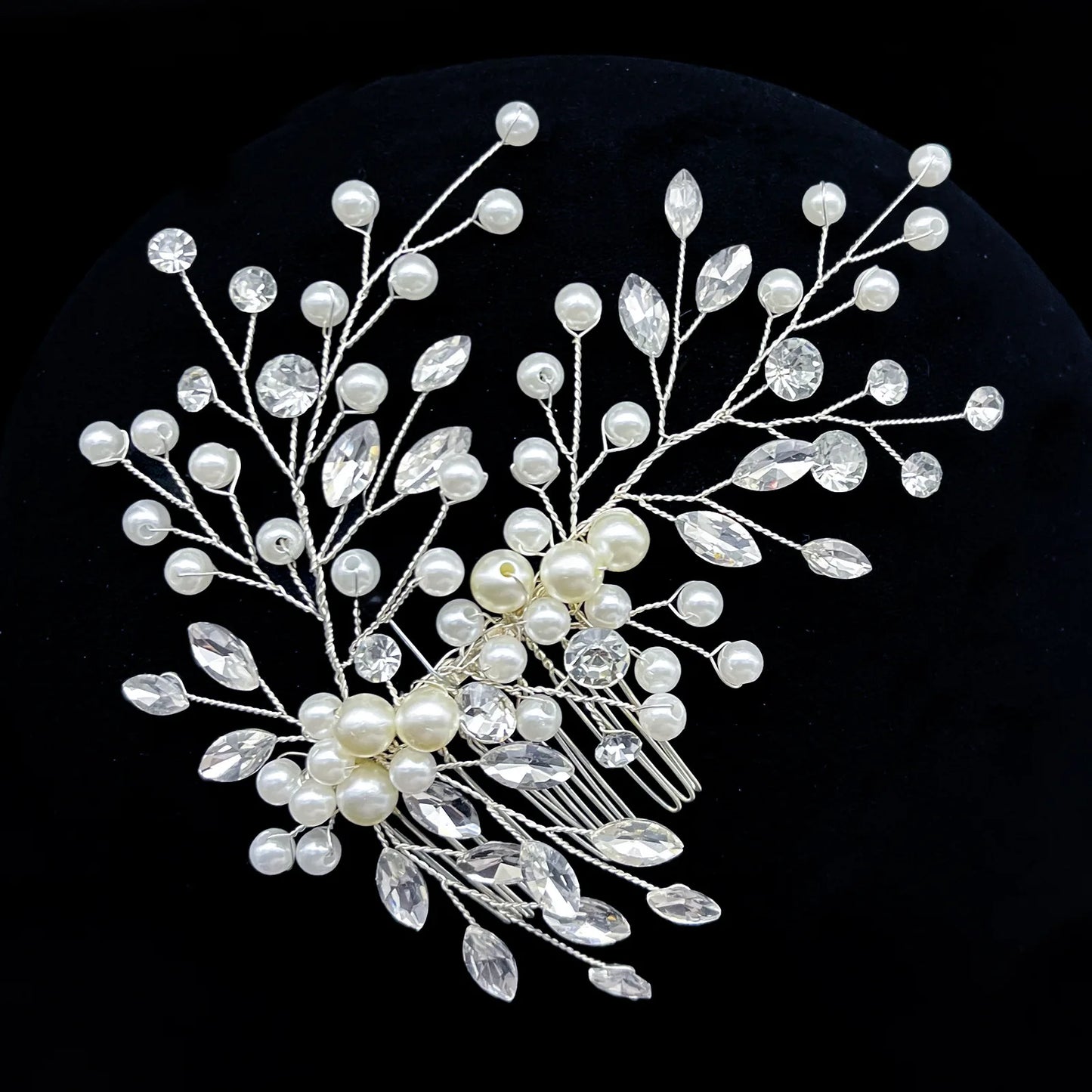 A499 Silber Gold Farbe Haar Kamm Kristall Hochzeit Kopf Stück Braut Kopfbedeckungen Frauen Haar Zubehör Party Pin Clip Prom Stirnband