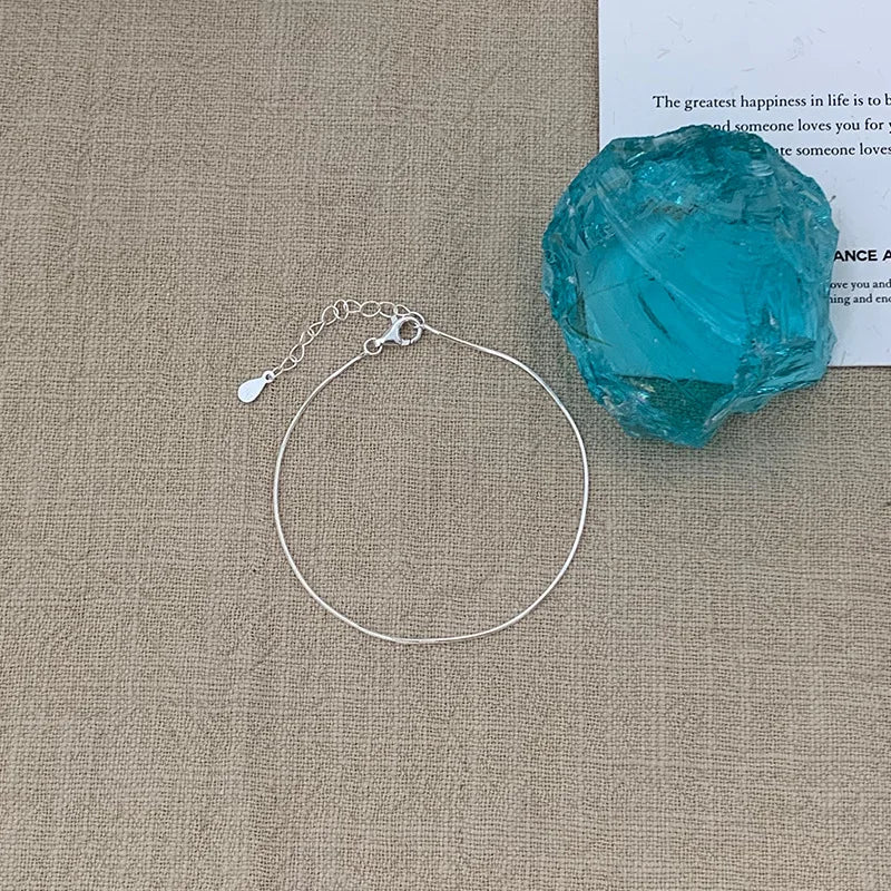 VENTFILLE 925 Sterling Silber Linie Extrem feines Armband für Frauen Liebe Haert Bead Koreanische Ins Süße Schmuck Geschenk Dropshipping