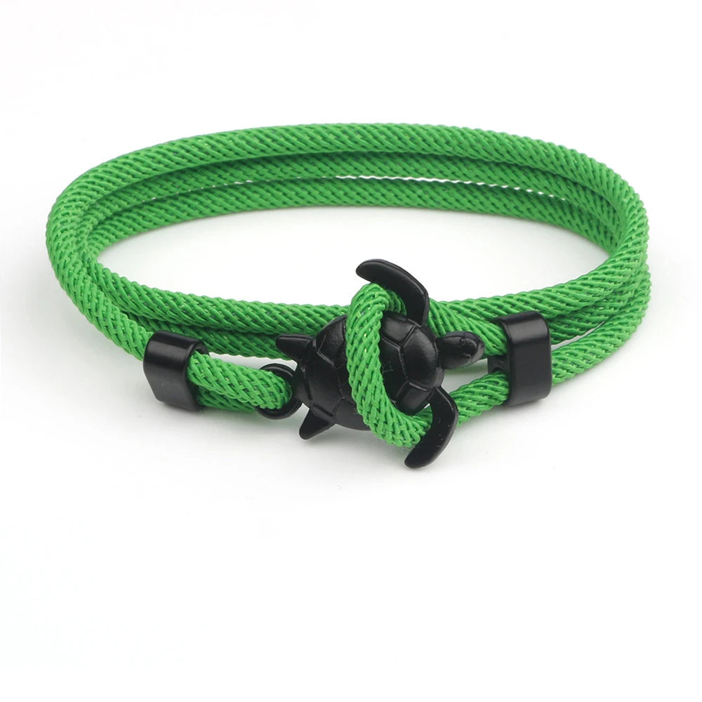 Männlich Einfache Mode Meeresschildkröte Seil Armband Hohe Qualität Milan Linie Reine Hand Stricken Armbänder Für Männer Armband Schmuck Geschenk