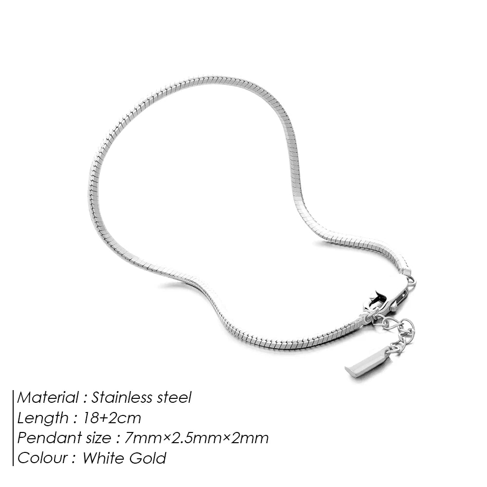 ELANDIS Achteckiges Silberarmband mit Kette, Edelstahl, vergoldet, Herren-Accessoires-Armband