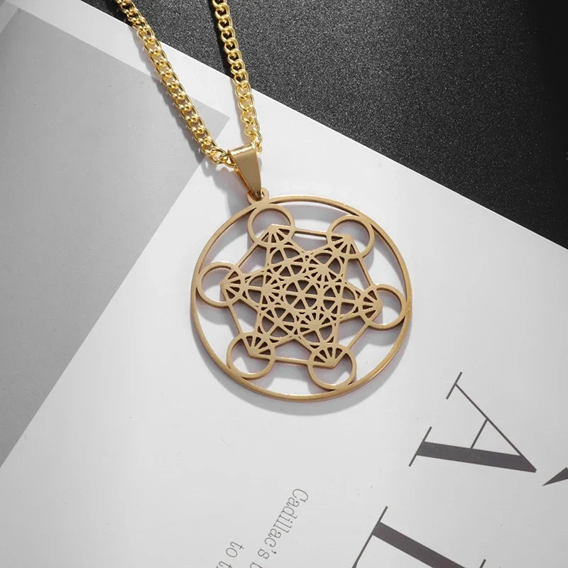 Metatron Würfel Armband Damen Edelstahl Erzengel Tag Armband Herrenmode Heilige Geometrie Amulett Schmuck Geschenk