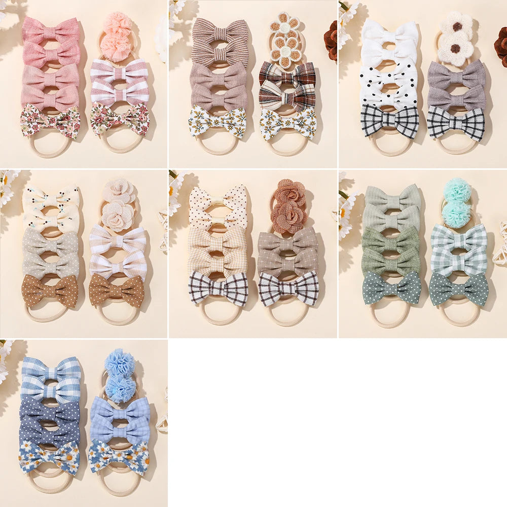 10 teile/satz süße Bögen Baby Haars pangen Spitze Blume Kinder Mädchen Haarnadeln Haars pangen Clip Geschenke elastische Mädchen Haar Zubehör