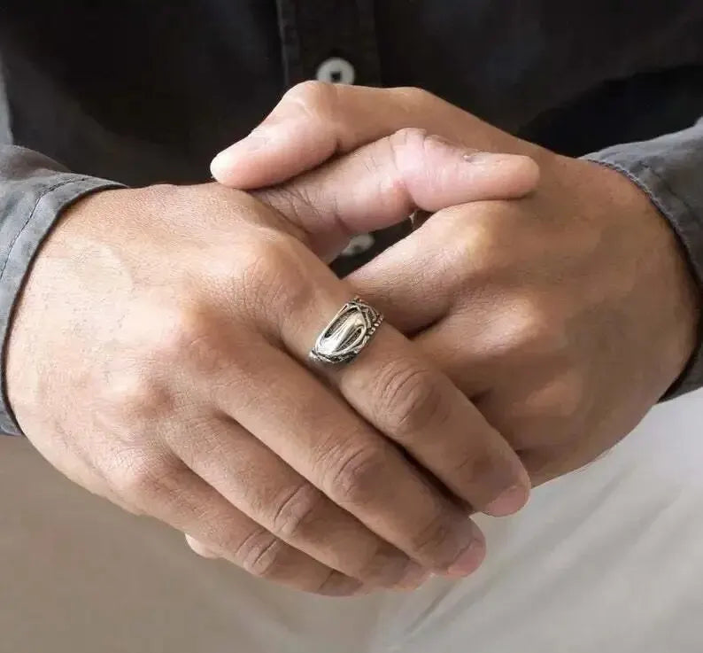 Vintage Superman S Logo Ring Unisex Essen Fingerring Männer Frauen Paar Stil