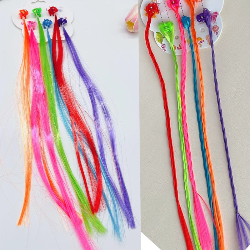 18-teilig für Kinder, bunte Haarverlängerungen mit Haarnadeln, Haarstyling-Zubehör für Kinder, Haarschmuck für Mädchen im Teenageralter