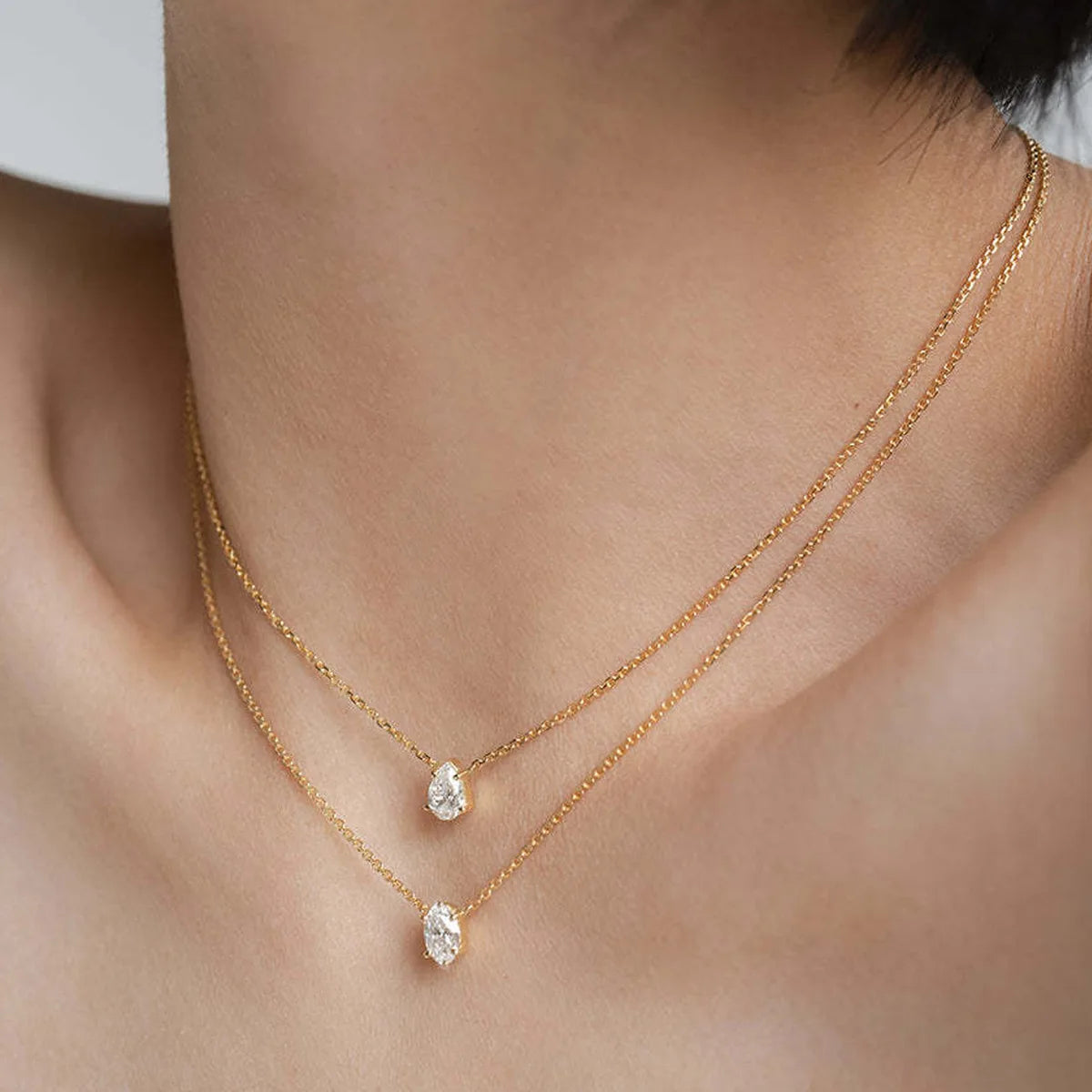 Trendy Zirkon Anhänger Halskette Für Frauen Multilayer Kette Halsband Mode Weibliche Party Glänzenden Schmuck Geschenk