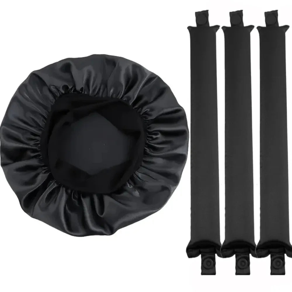 Heatless Curling Rod Stirnband Lazy Hair Curler Keine Hitze Lockenwickler Locken Schlafen Weiche Flexi Stange mit Motorhaube Haar Styling Werkzeuge