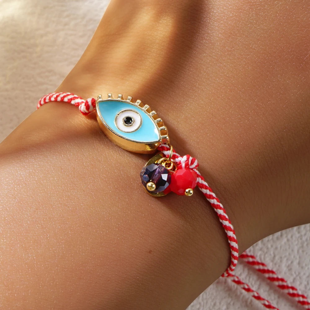 Go2boho 2024 Martis Schmuck Legierung Böse Augen Kristall Perlen Kette Griechischen März Armband Für Frauen Zarte Neujahrsgeschenke