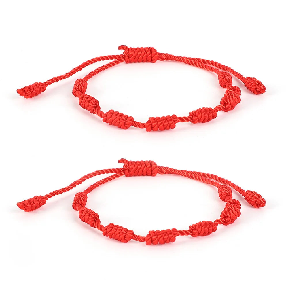 Chinesisches rotes Armband Naturstein Zinnober Freundschaftsseil Glückskette Paar Armband für Männer Frauen Amulett geflochtenes Seil Geschenke