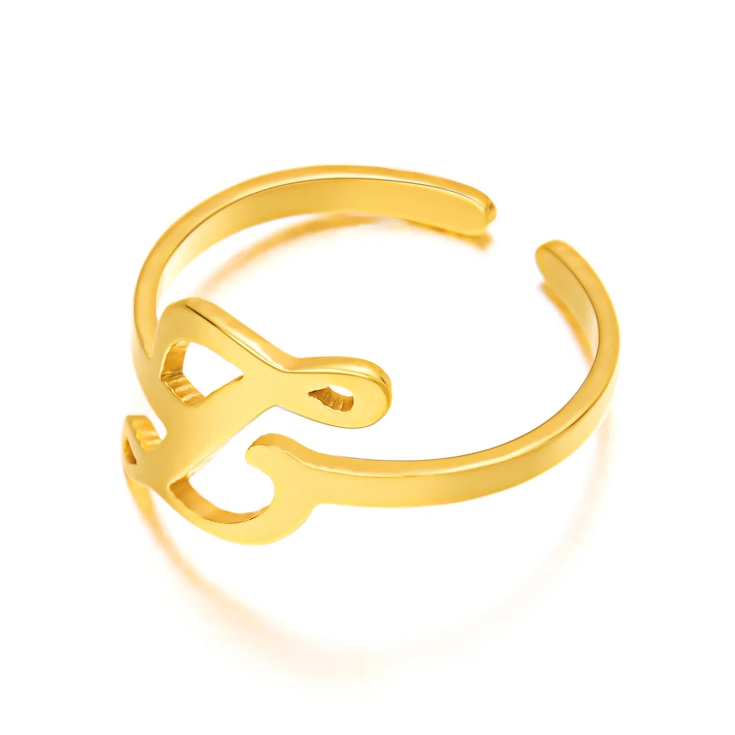 Ringe mit Anfangsbuchstaben für Damen, goldfarben, Edelstahl, A-Z, Buchstabe, verstellbarer Ring, ästhetisch, Hochzeit, Weihnachten, Schmuck, Geschenk