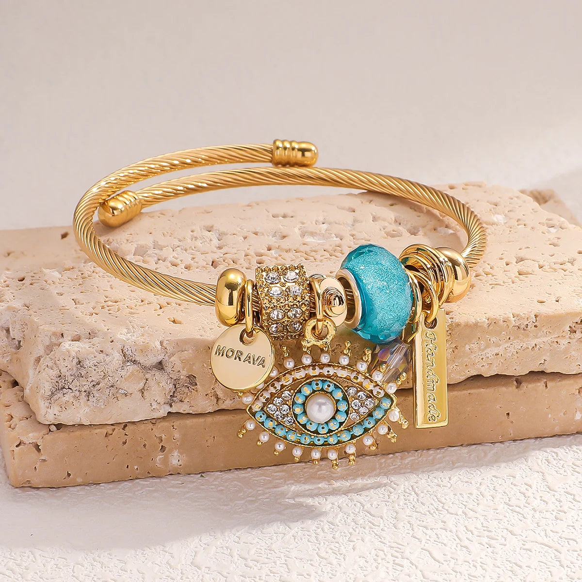 1PC Damenmode Pan Family Multi Element Perlen Teufelsauge Armband Schmuck Geeignet für Datum, Party, Festival Geschenk