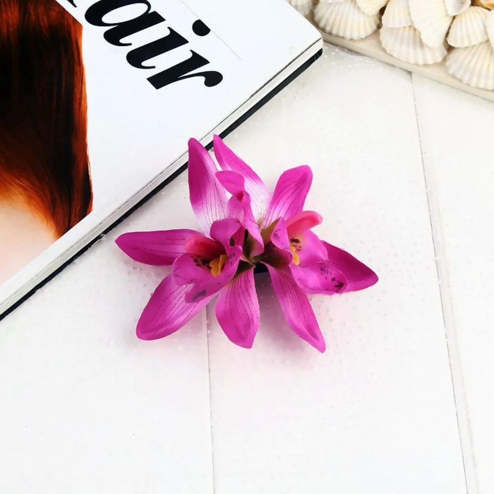 Kopfbedeckung, hawaiianische Blumen-Haarspangen, romantische Haar-Accessoires, BB-Haarspange, geeignet für Urlaub, Strandpartys, seitlicher Pony-Clip für Damen