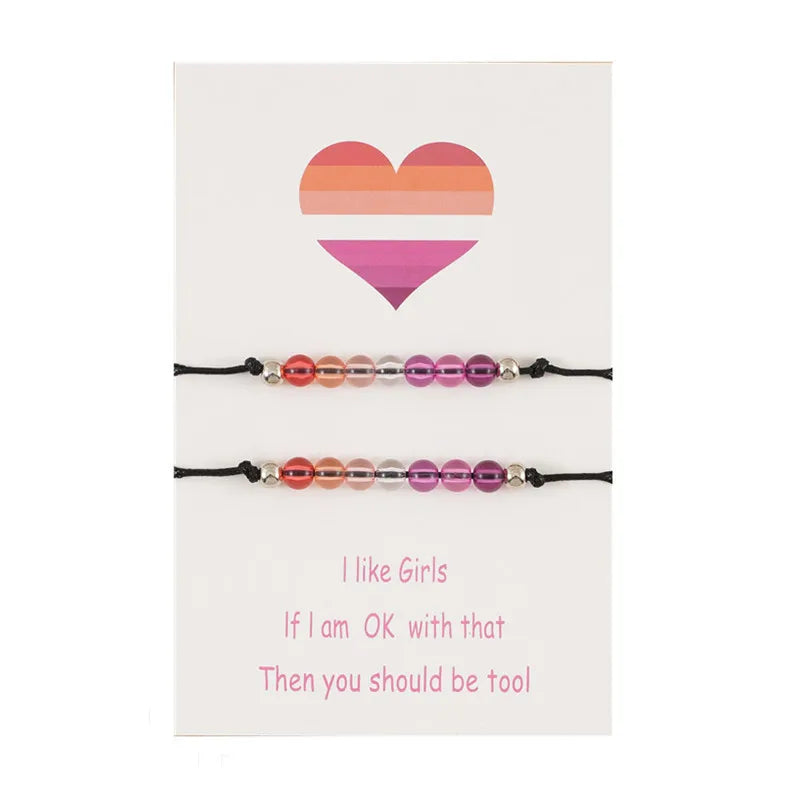 2 teile/los Handgemachte Regenbogen LGBT Seil Armband Für Stolz Homosexuell Frauen Männer Geflochtene Charme Paar Armbänder Liebhaber Freunde Schmuck Geschenke
