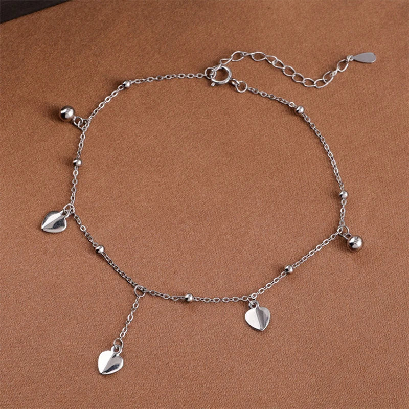 Fußkettchen aus 925er-Sterlingsilber, schillernde Kette, klare CZ, geometrisch, elegant, für Frau und Mädchen, Modeschmuck, Geschenk, Dropship-Großhandel