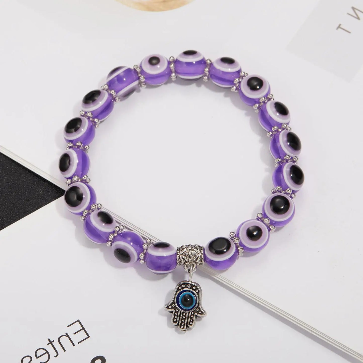 Türkische Lucky Evil Eye Armbänder für Damen und Herren, handgefertigtes Blue Eye Palm Armband, bringen Sie Glück, friedlicher Charm-Armband-Schmuck