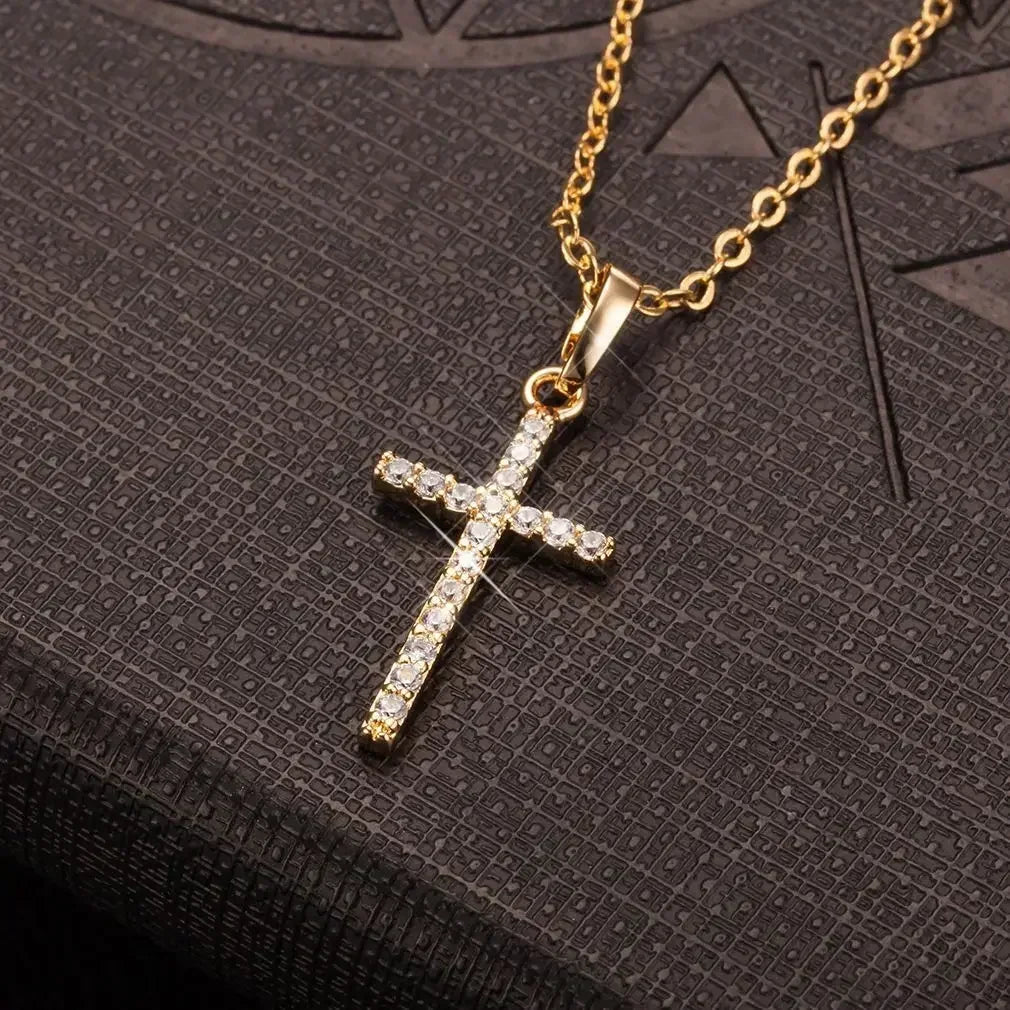 Persönlichkeit Punk Trendy Coole Gothic Holz Kreuz Anhänger Halskette für Frauen Männer Vintage Hip Hop Y2k Halskette Partei Schmuck Geschenk