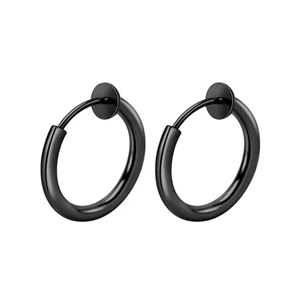 2 Stücke Kleine Hoop Frühling Ohrclips Ohrringe Für Frauen Männer Edelstahl Schmerzlos Kein Piercing Stealth Gefälschte Ohrschmuck 8-16mm