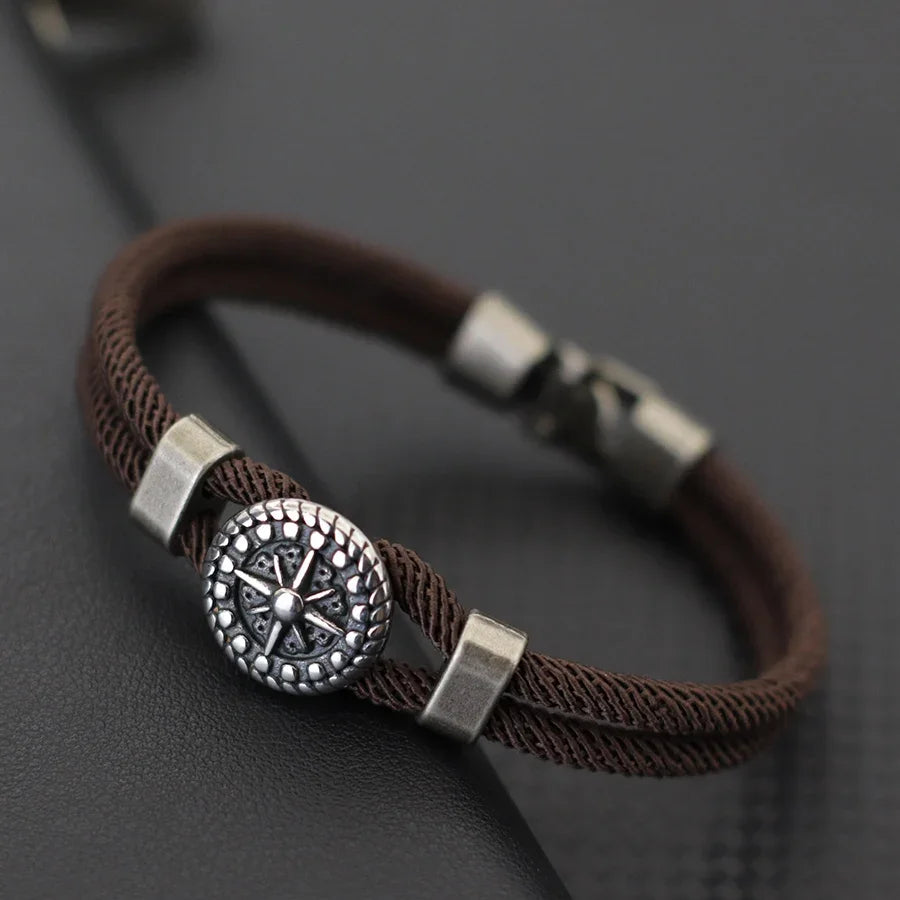Neues Wikinger-Armband für Männer, Klasse A, 4 mm, Seilwickelarmband, Armreif, Cordon Homme, perfektes Geschenk für Ihn, Lokomotive, Handzubehör