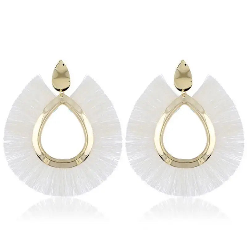 Bohemian Quaste Ohrringe Frauen Runde Große Vintage Ohrringe Ethnische Boho Quaste Lange Baumeln Ohrringe Schmuck Geschenke
