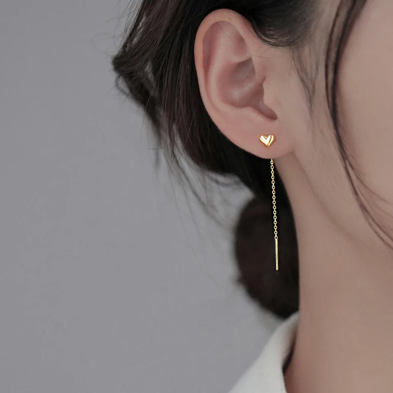 316L Edelstahl Lange Quaste Ohrringe Für Frauen Elegante Einfache Gold Farbe Tropfen Ohrring Stilvolle Schmuck Persönlichkeit Geschenk